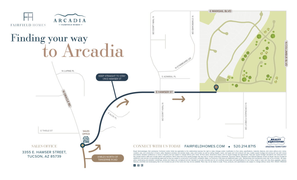 Arcadia Driving Map