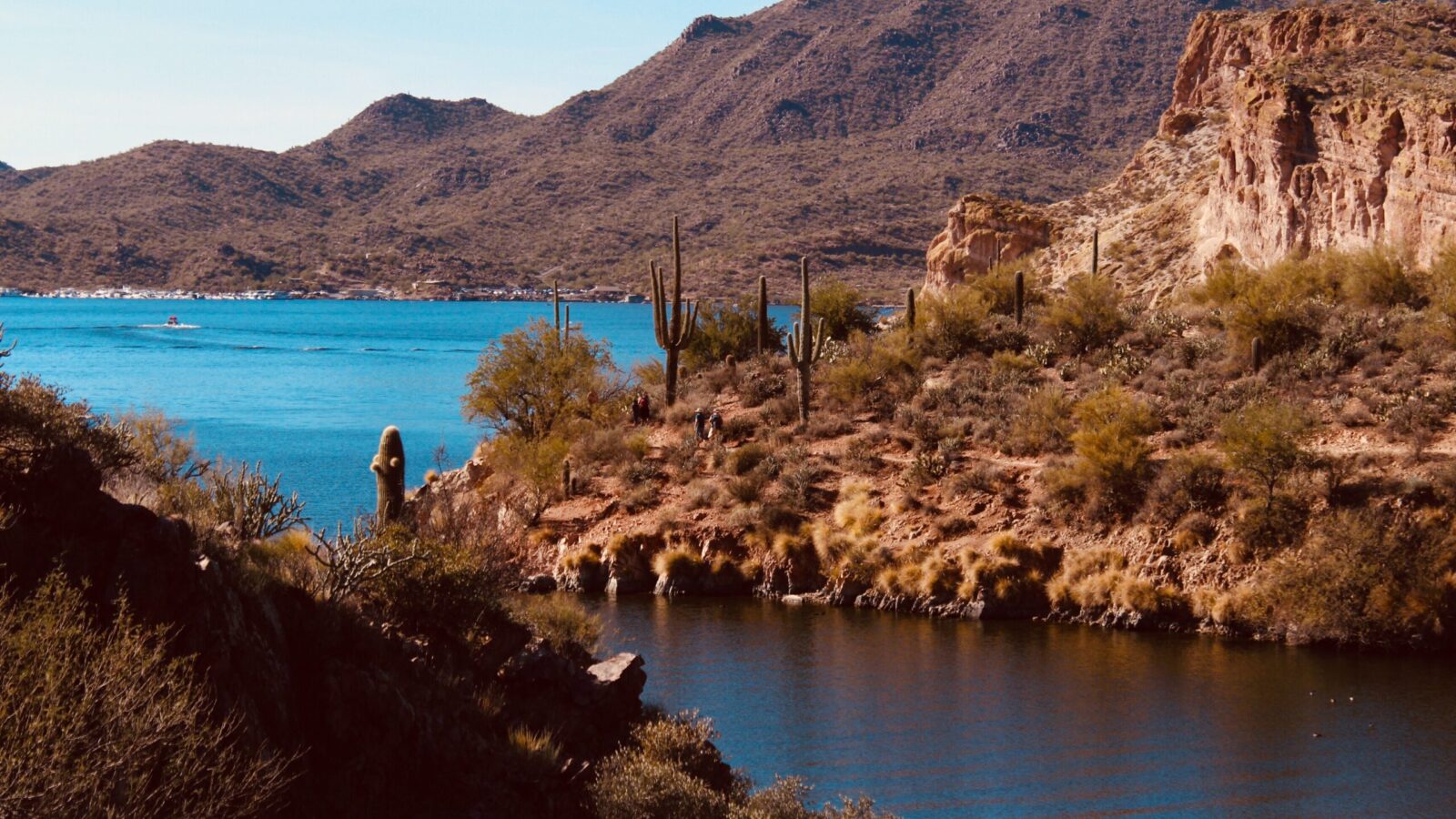 a beautiful canyon view at saguaro lake arizona